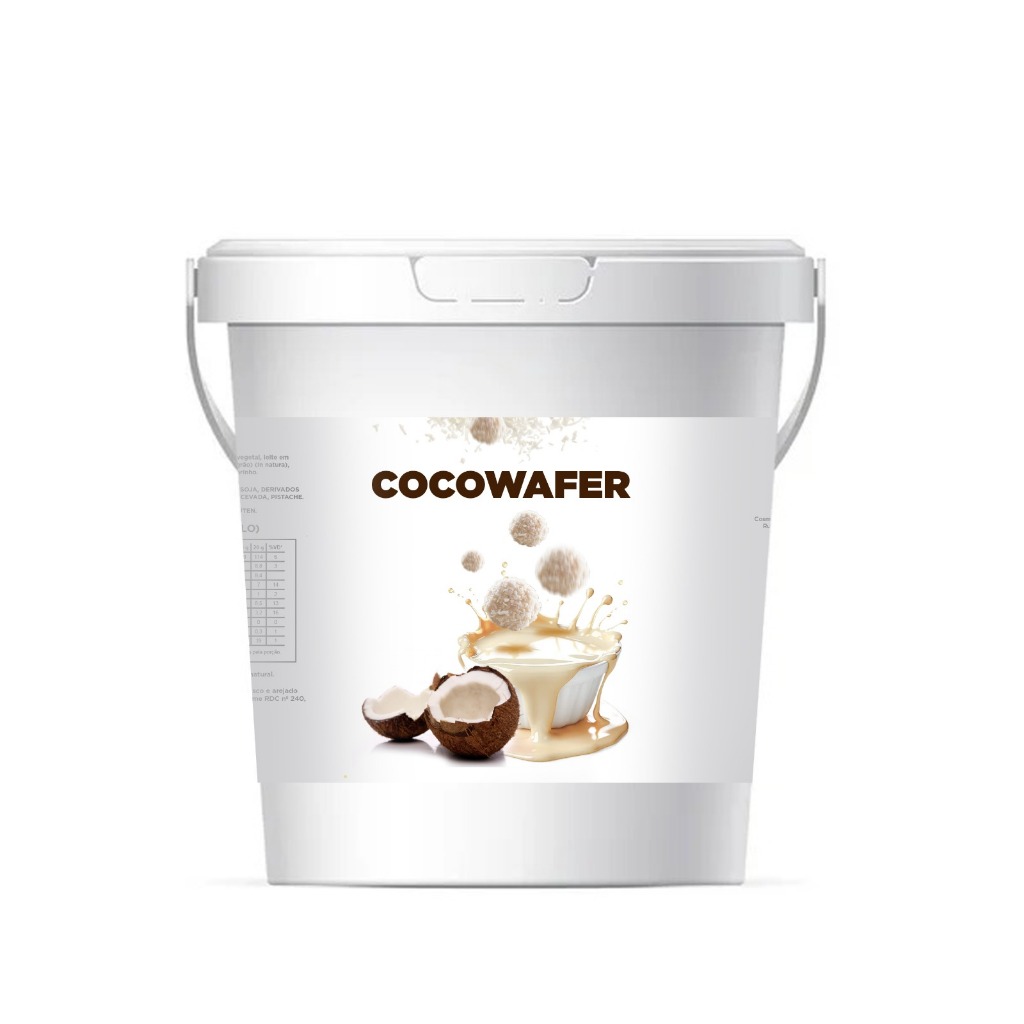 Creme CocoWafer DIFFOOD 4kg | Tipo Raffaello | Recheio Profissional para Açaí, Bolos e Sobremesas em Oferta na Shopee