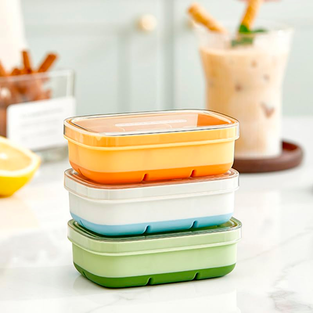 Forma de Gelo de Silicone 6 Cubos, Fácil Remoção e Limpeza - Home & Living
