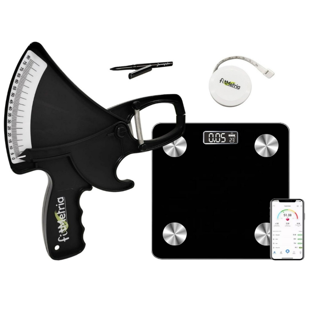 Kit Adipômetro Plicômetro Clínico Nutrição Avaliação Física + Balança e trena  FITMETRIA