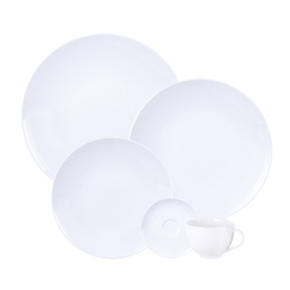 Aparelho De Jantar Tramontina Porcelana Branca 20 Pç em Oferta na Shopee