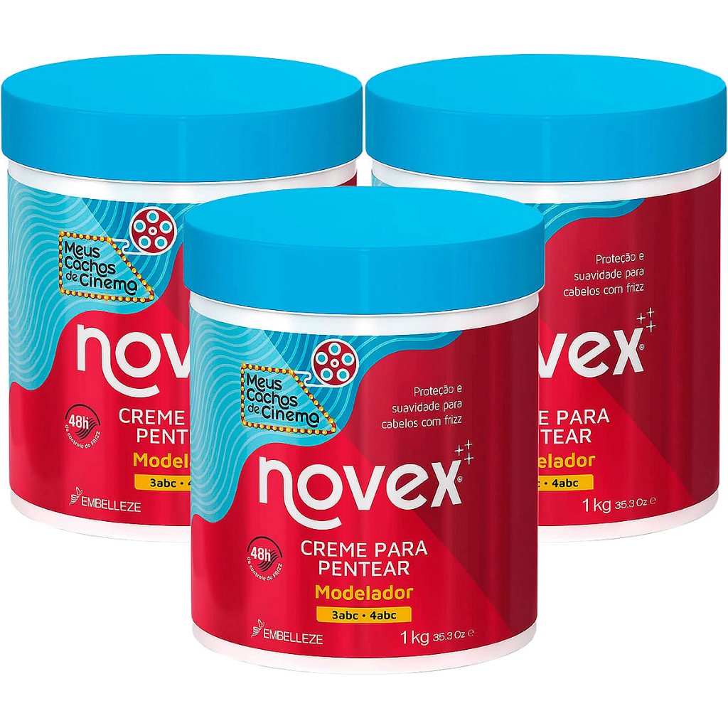 Kit 3 und Creme De Pentear Novex Meus Cachos De Cinema 1kg