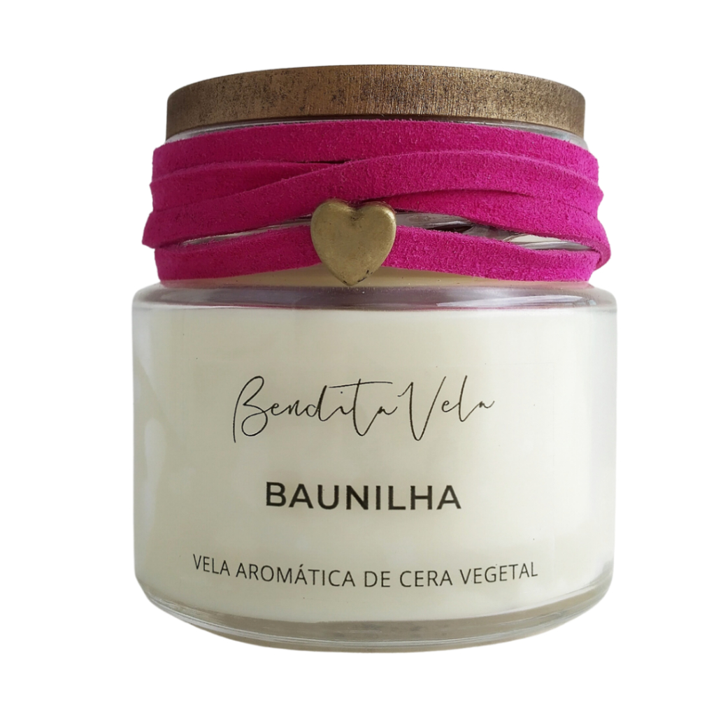 Kit 3 velas Jasmim, Baunilha e Lavanda coração 145 cada