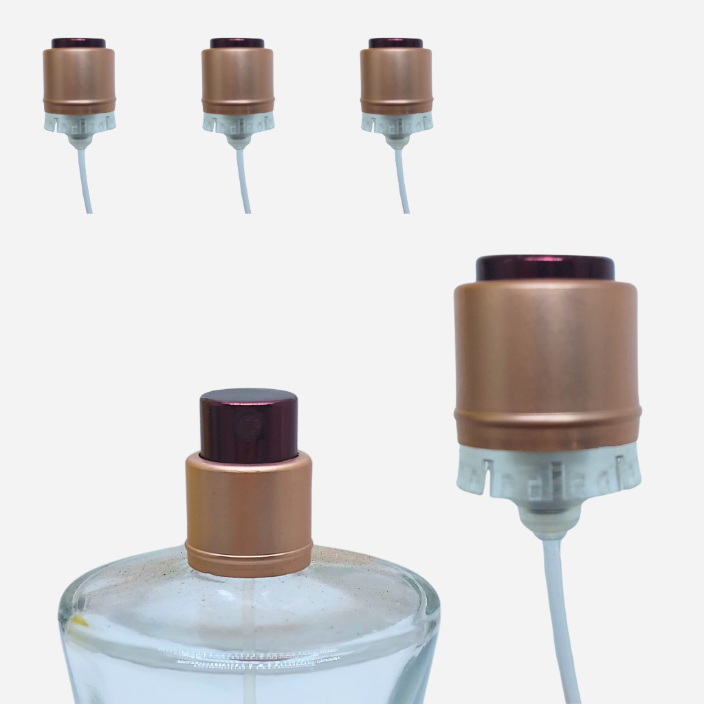 Kit 5 Válvulas EasyLock Color Rosa 15mm P/ Frascos de Perfumes Perfumeiros Essências Cheirinhos