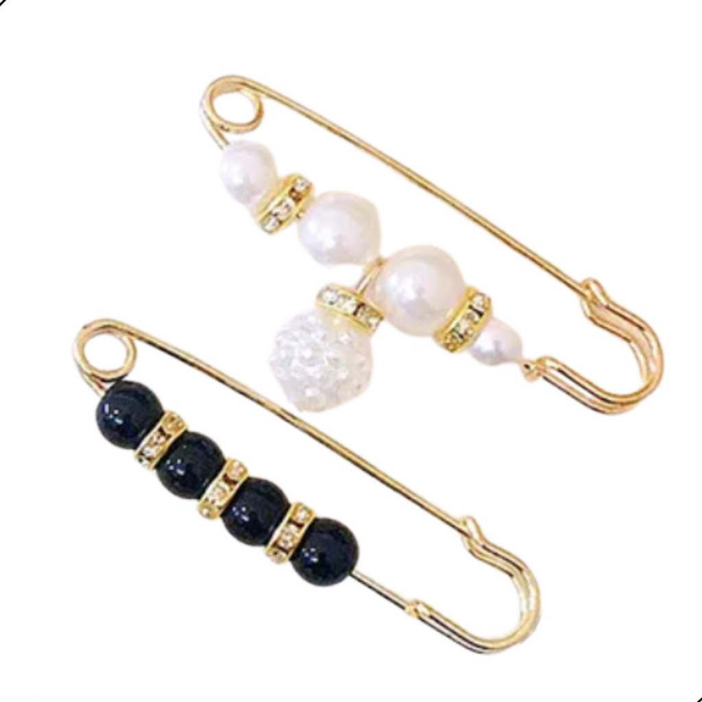 Kit Grampo Fivela De Ajuste De Cintura Calças Jeans Roupas Branco e Preto