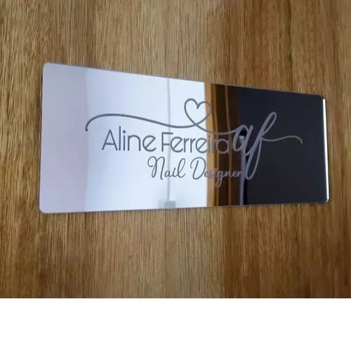 Placa Identificação Sinalização De Porta Personalizada acrilico espelhado