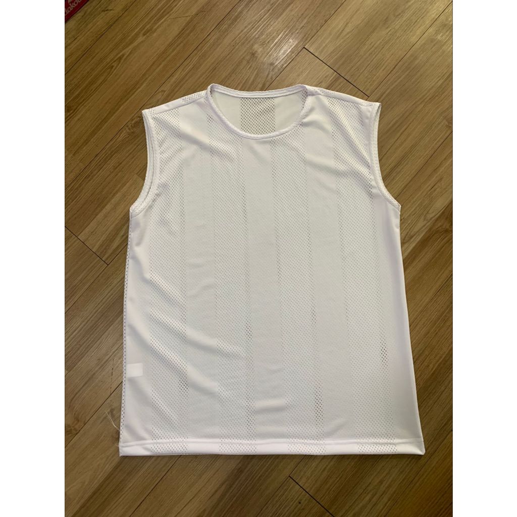 Camiseta Regata Tecido dry fit listrado Sem Transparencia Total Academia/Praia/Caminhada