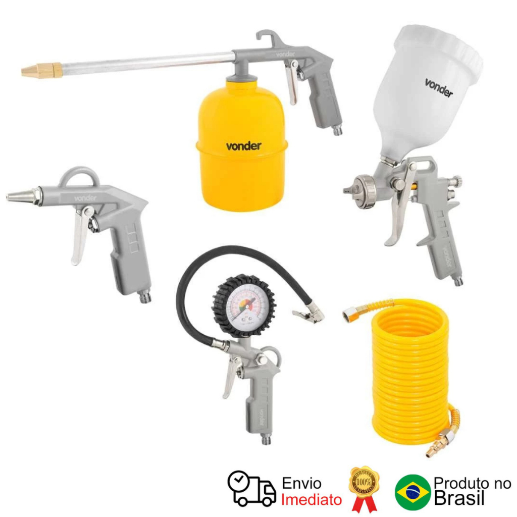 Jogo De Acessórios Para Compressor Com 5 Peças Acv 5 Vonder em Oferta na Shopee