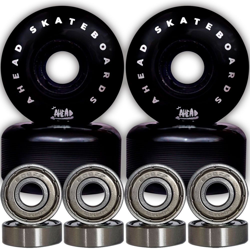 Roda de Skate Semi Profissional Bojuda Ahead Skateboard Com Rolamento 608ZZ Abec Brinde