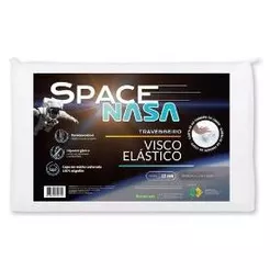 Travesseiro inteligente NAP Space tradicional 63cm x 42cm x 10cm cor branco