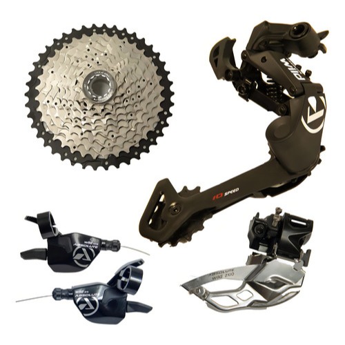 Kit Transmissão Bicicleta Absolute 10v Cassete 11x42 Cambios 2x10 Mtb