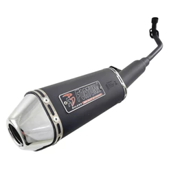 Escapamento biz 125 2009 a 2024 f1 mini tri fortuna preto ou cromado