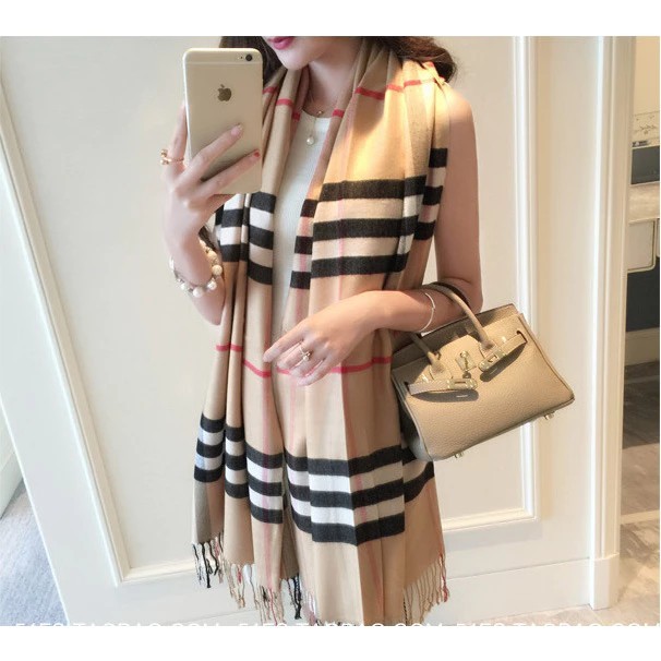 Cachecol Lenço Feminino/Masculino Xale Echarpe xadrez com franja Quente Inverno Pashimina