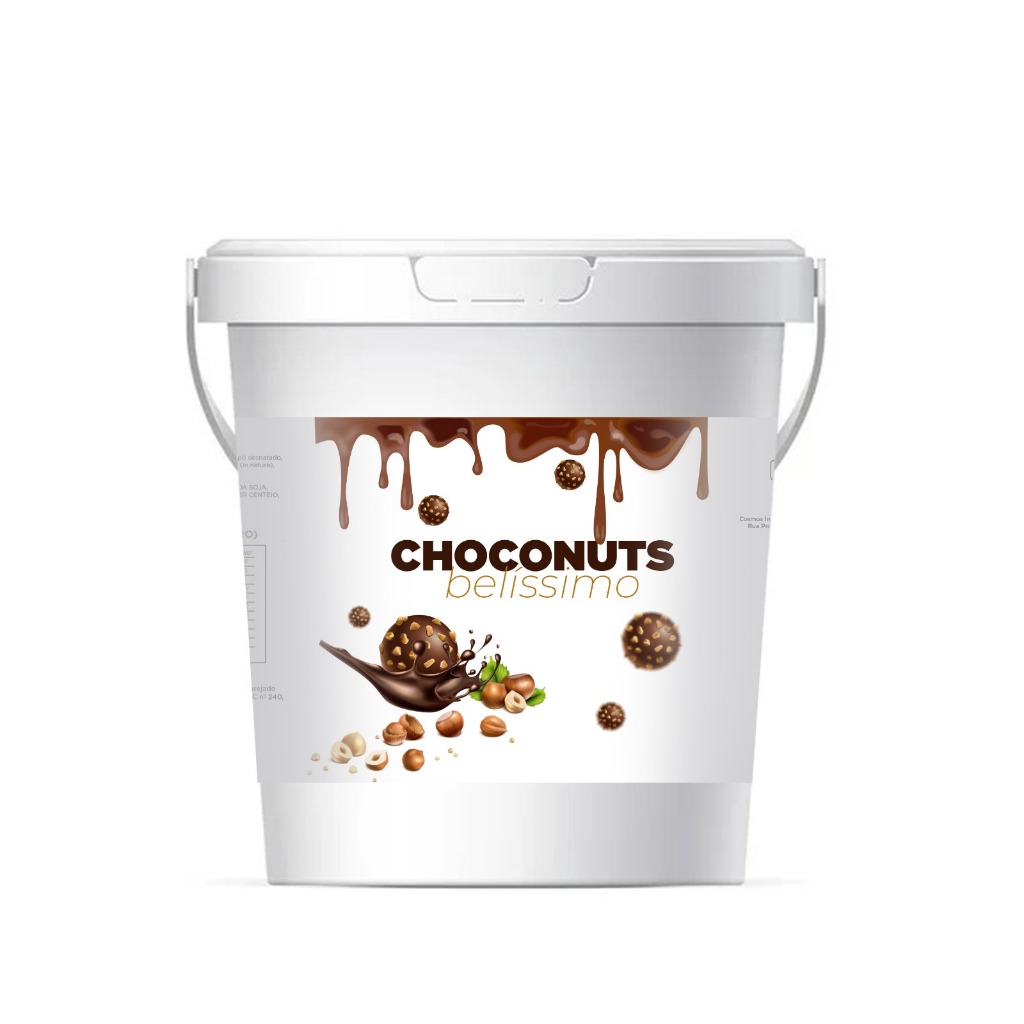 Creme Choconuts Belíssimo 4kg DIFFOOD | Tipo Ferrero Rocher | Recheio Profissional Açaí e Doces em Oferta na Shopee