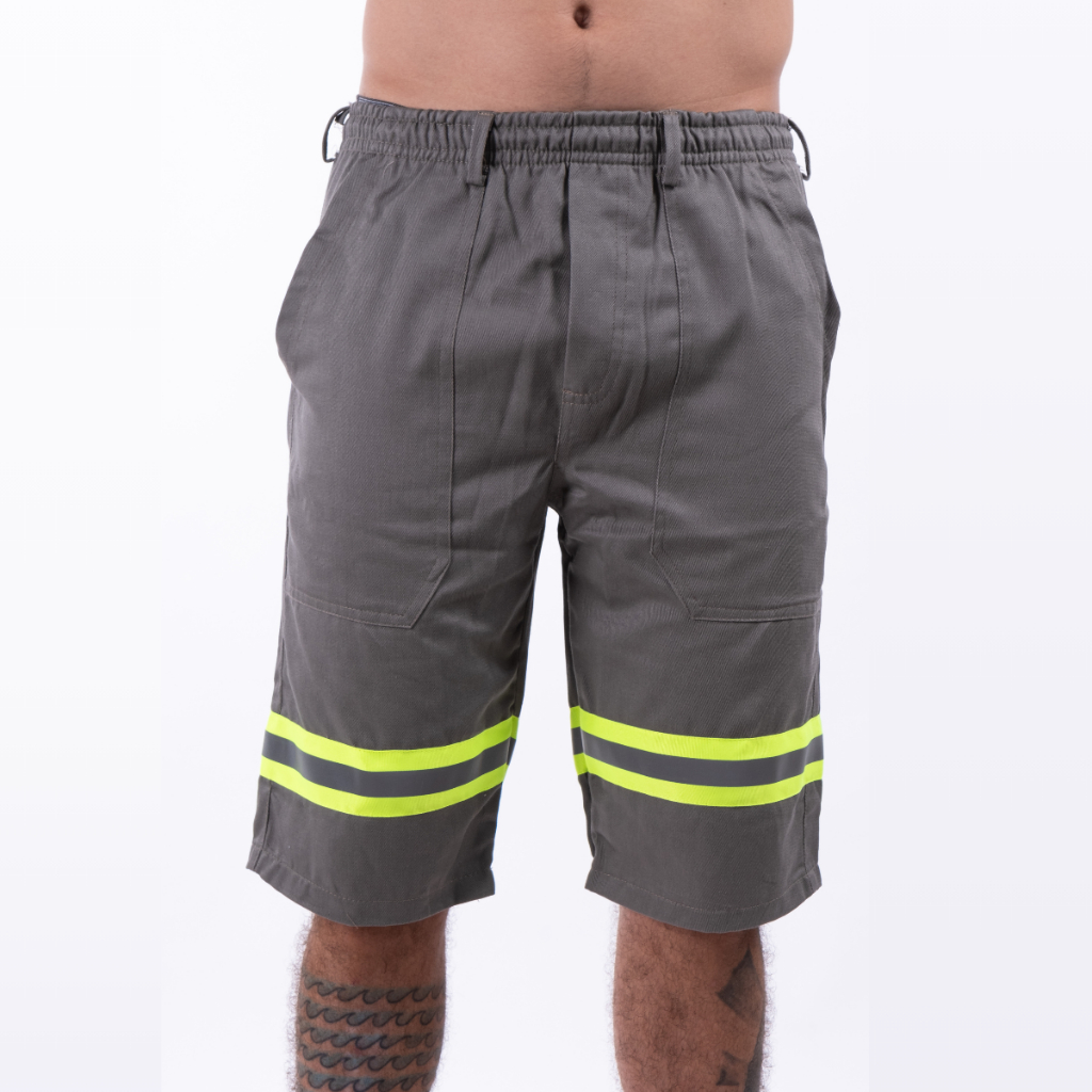 Bermuda brim com Faixa Refletiva uniforme para trabalho