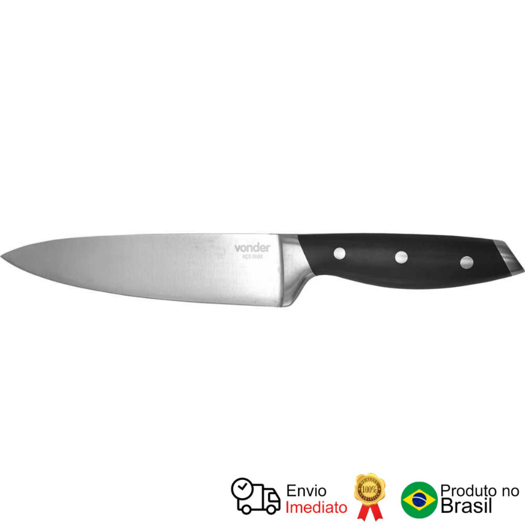 Faca Para Churrasco 8 Aço Inox Vonder