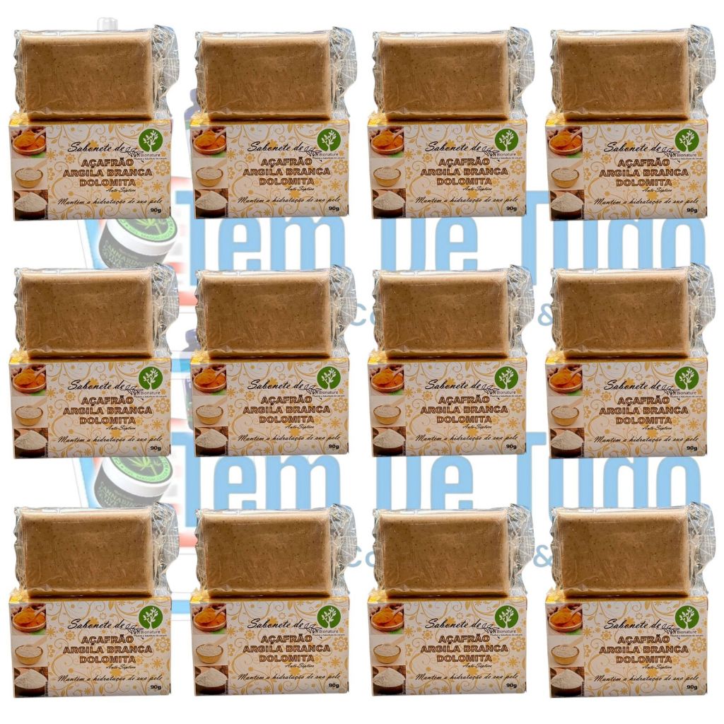 Sabonete de Açafrão, Argila Branca e Dolomita - Antisséptico - 90g (cada) - Bionature