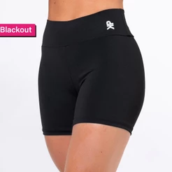 Short Fitness Feminino Blackout Zero Transparência Cintura Alta Biker Boxer Crossfit Corrida