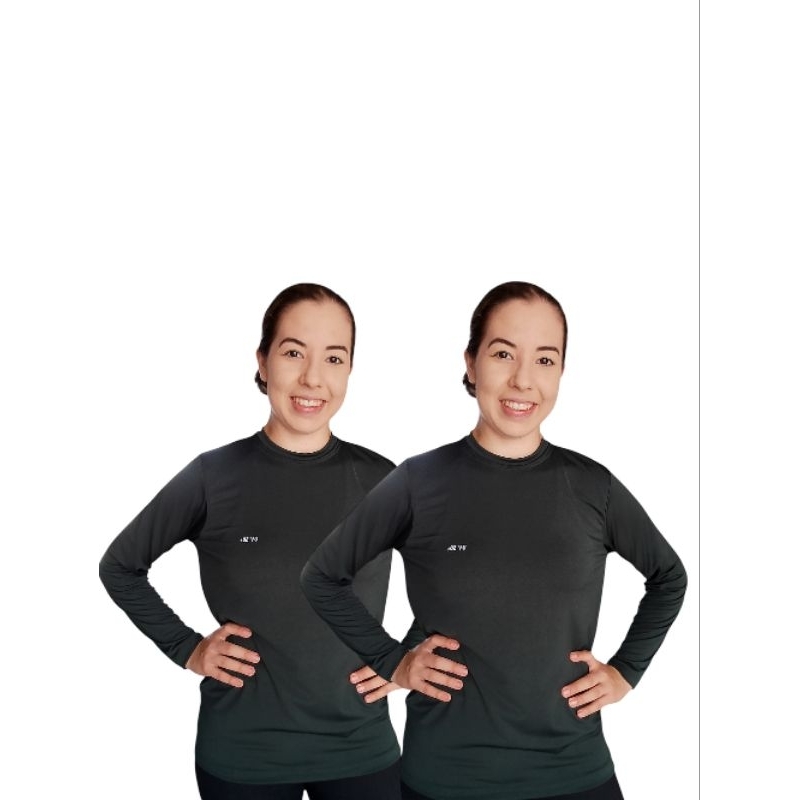 Kit 2 Camisas Uv Térmicas Femininas Proteção Solar Fator50 Fitness Academia Praia Corrida