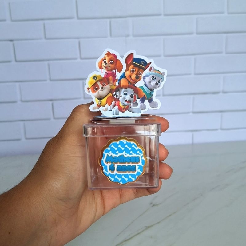 Apliques em pé 3D + nome e idade  Patrulha Canina Lembrancinhas Festa infantil Aniversário Personalizado PEGUE E MONTE