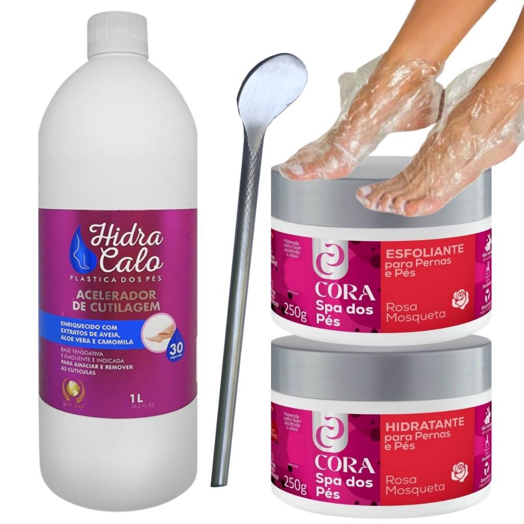 Kit Spa dos Pés Hidracalo Lixapéx Pémax Espátula 222 e Botinha Descartável em Oferta na Shopee
