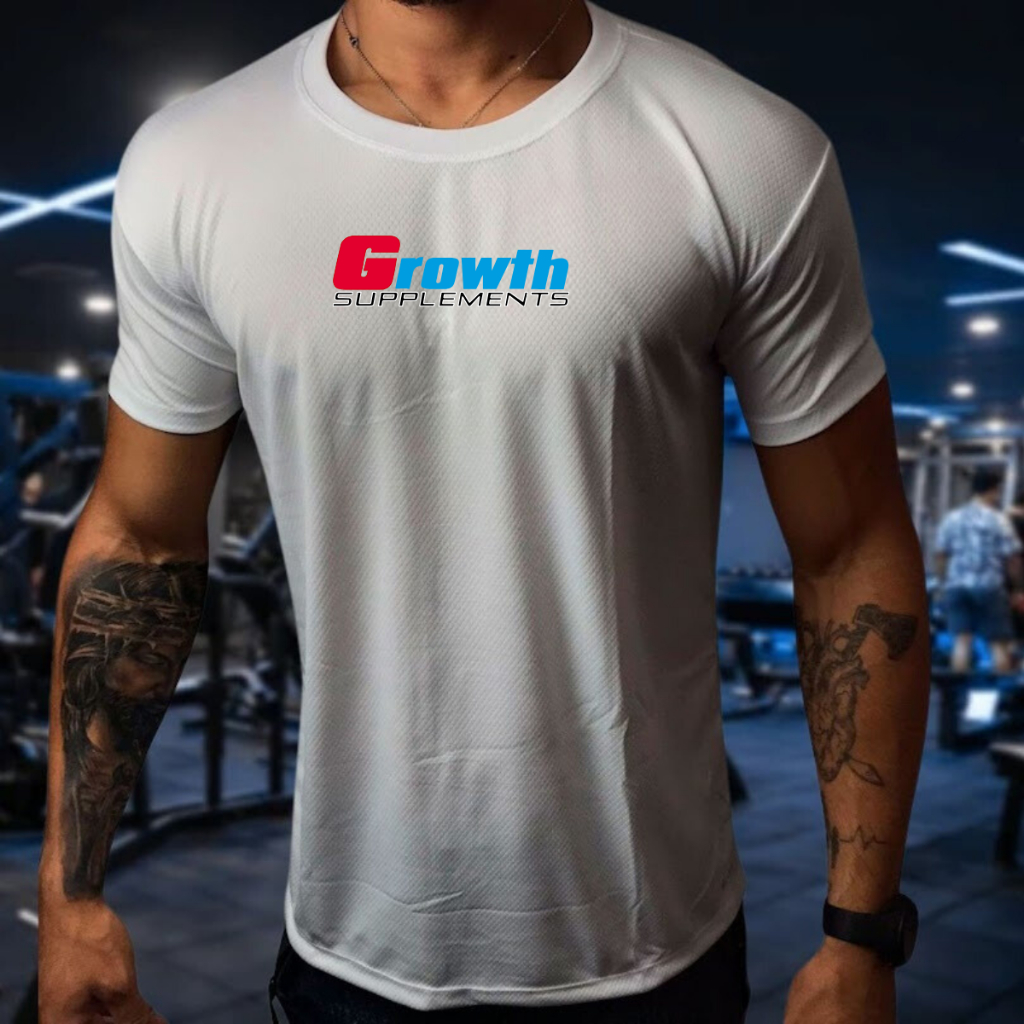 Camisa Dry Fit  Masculina - Modelo GROWTH 03,  Academia, Corrida Ideal Para Treinos Intensos em Oferta na Shopee