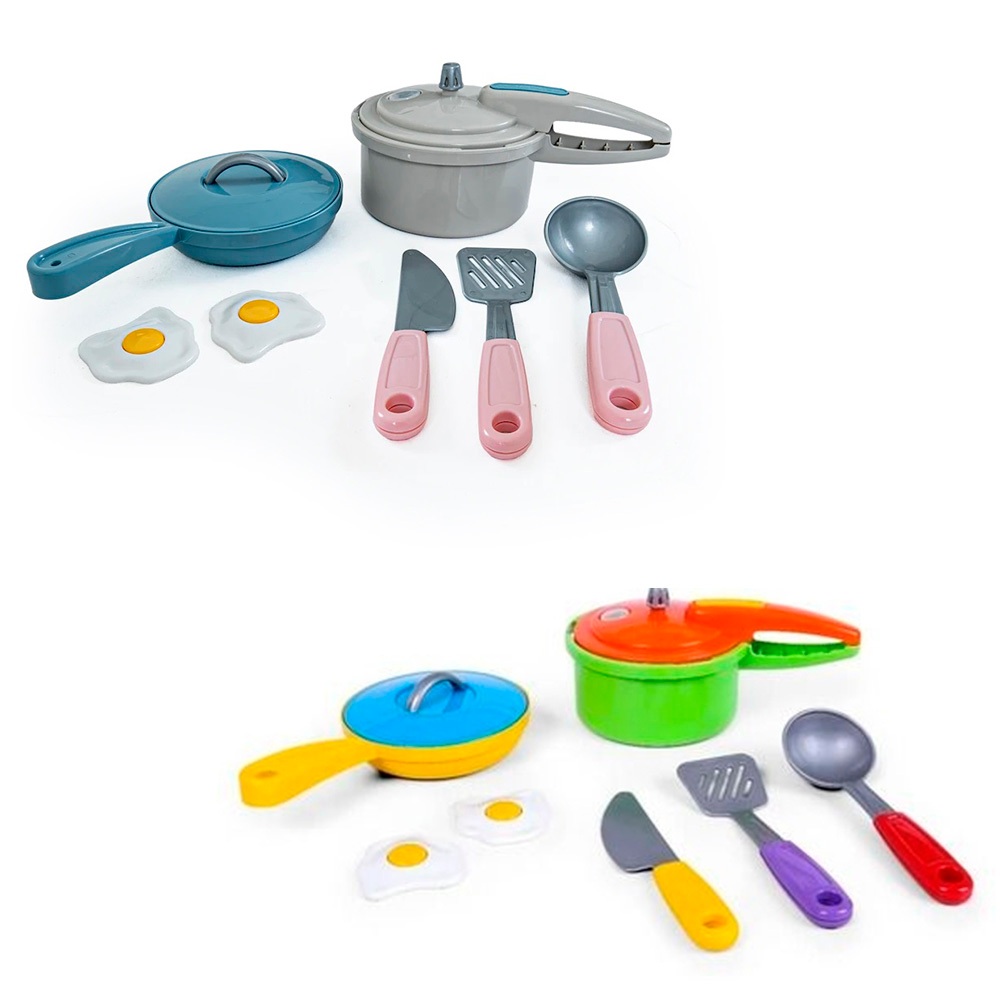 Kit Cozinha Infantil Panelas E 5 Acessórios + 2 Ovos Solapa - Poliplac em Oferta na Shopee