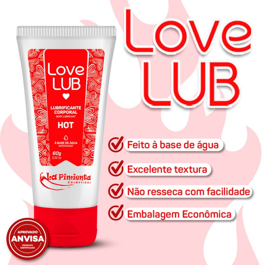 LUBRIFICANTE ÍNTIMO LOVE LUB PARA AQUECER SEUS MOMENTOS MAIS ÍNTIMOS em Oferta na Shopee