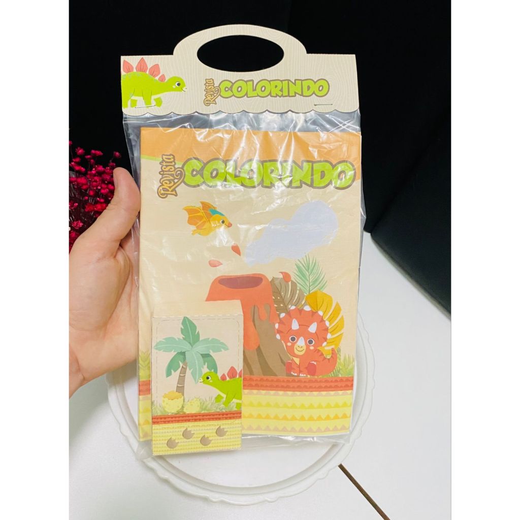 REVISTINHA DE COLORIR - DINOSSAURO -  PAPELARIA PERSONALIZADA - LEMBRANCINHA FESTA INFANTIL - FESTAS