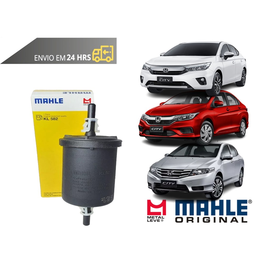 Filtro de Combustível Honda City 1.5 Flex de 2009 a 2025 Original Mahle Metal leve