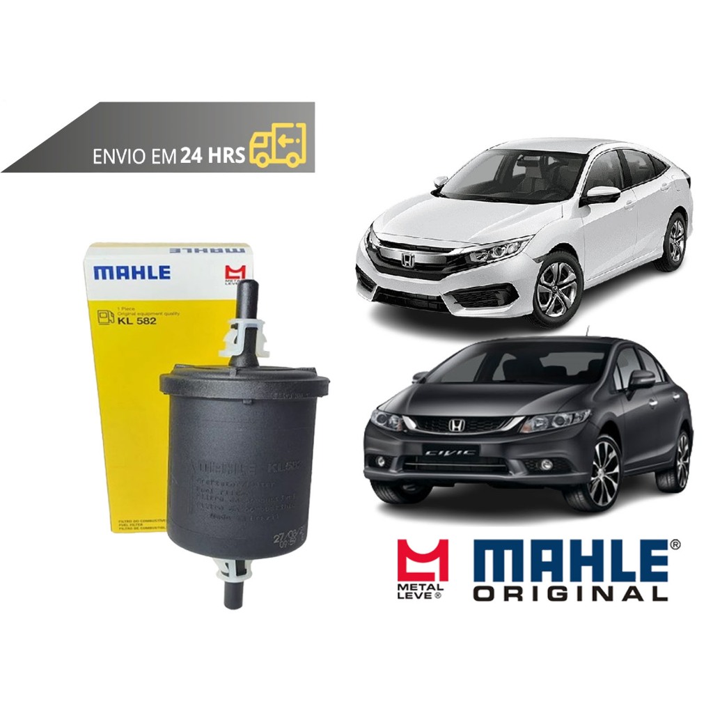 Filtro de Combustivel Honda Civic 1.8 e 2.0 Flex de 2012 a 2021 Original Mahle Metal leve em Oferta na Shopee