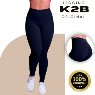 Calça Legging K2B Original Cintura Alta Fitness Tecido Grosso Feminina Não Fica Transparente em Oferta na Shopee