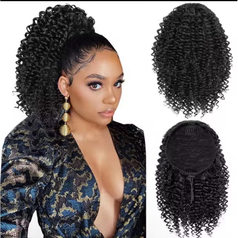 Cabelo Rabo De Cavalo Cacheado Curto Com Ajustes Puff 45cm 150g Fashion You 001 em Oferta na Shopee