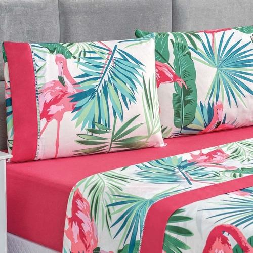 Kit Jogo de Lençol King 3 Peças Microfibra 1,93m x 2,03m x 30cm - Estampas Sortidas - NOVIDADE em Oferta na Shopee