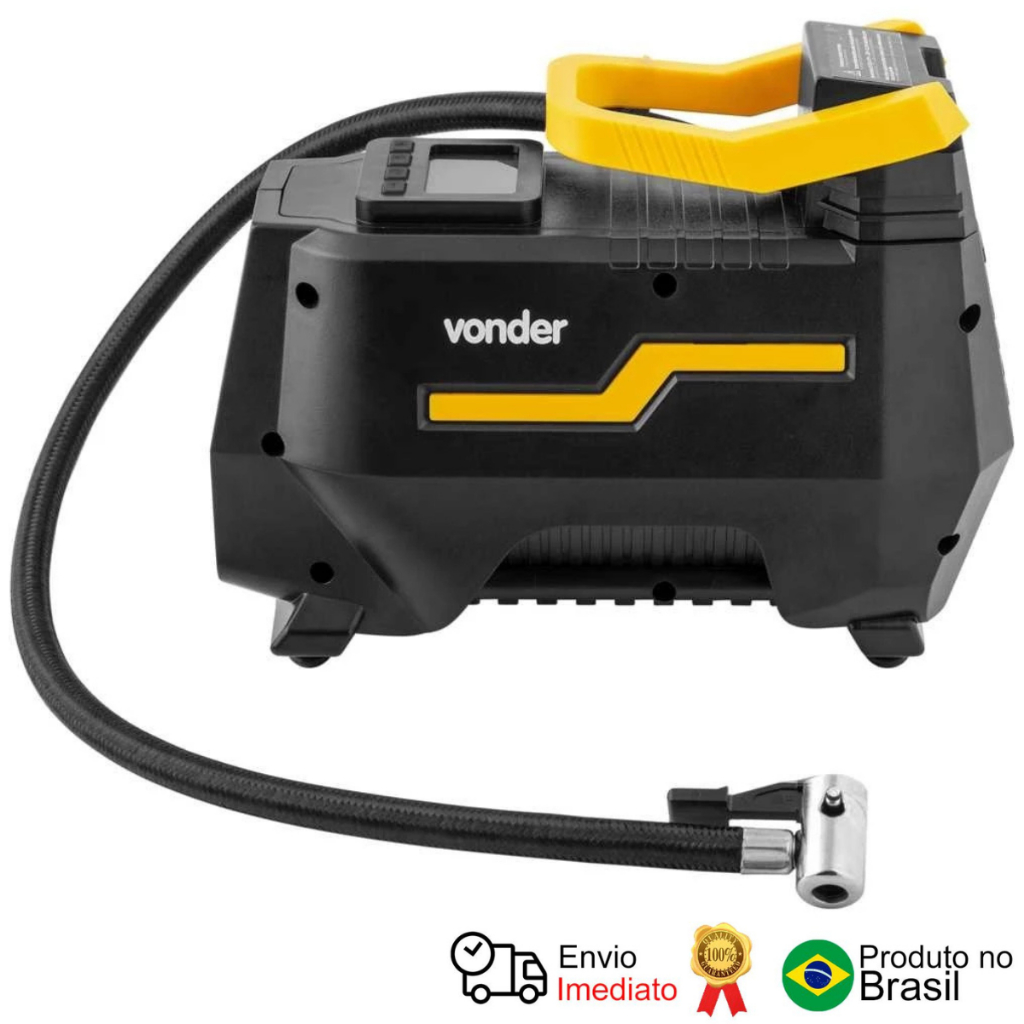 Compressor De Ar Elétrico Portátil CAV 150 12V Bivolt Vonder em Oferta na Shopee
