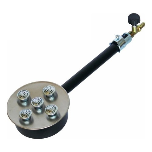 Kit Queimador Inox C/ Mangueira 1m P/ Botijão P13 E Registro