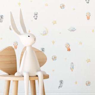 Adesivos de Parede Astronautas Baby Aquarela em Oferta na Shopee