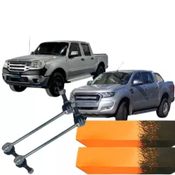 Par Bieleta Da Barra Estabilizadora Suspensão Dianteira Ford Ranger 3.2 20v 2017 2018