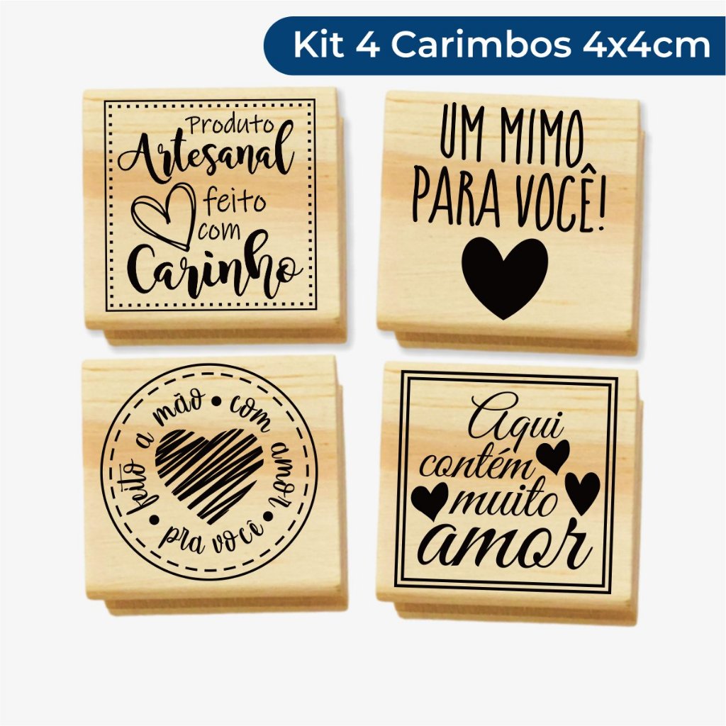 Carimbo Artesanal decorativo EMBALAGEM kit ou individual para personalizar e decorar embalagem, sacolas kraft,