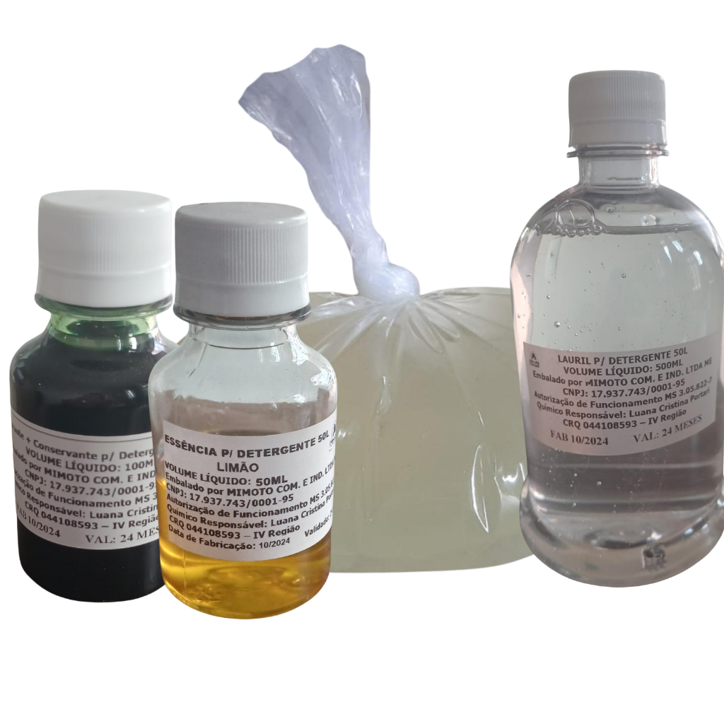 Kit Detergente Neutro coco maca limao Faz 50lts Lavar Louças (nova Formula)
