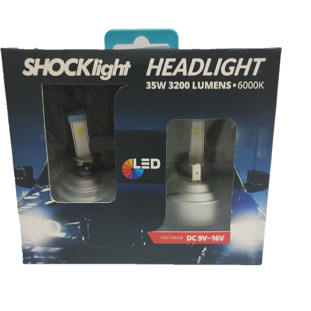ULTRALED HEADLIGHT 6000K 12V 35W 3200LM - SHOCKLIGHT SLL