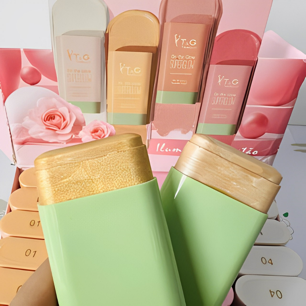 Iluminador Em Bastão 3 em 1 de Blush Natural,Blush Creme Matte Natural para Destaque e Contorno