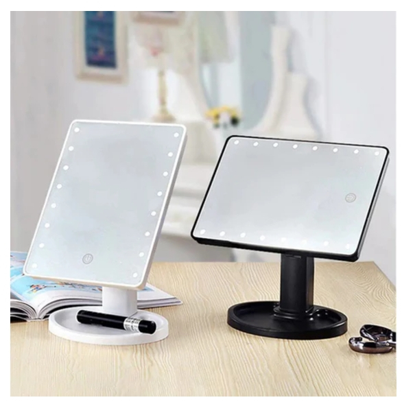 Espelho 16 Leds De Mesa Maquiagem Rotação Touch Screen em Oferta na Shopee