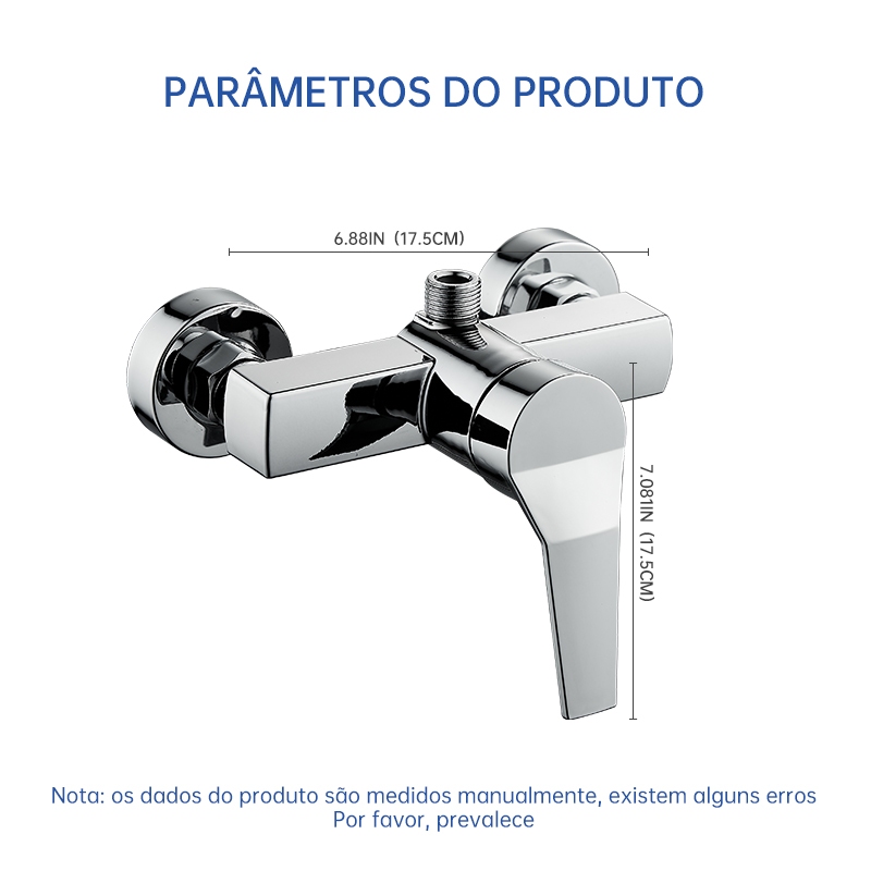 Detalhes do Torneira Com Ducha Quente E Frio Misturador Triplo de Chuveiro de Liga Metálica Montado na Parede