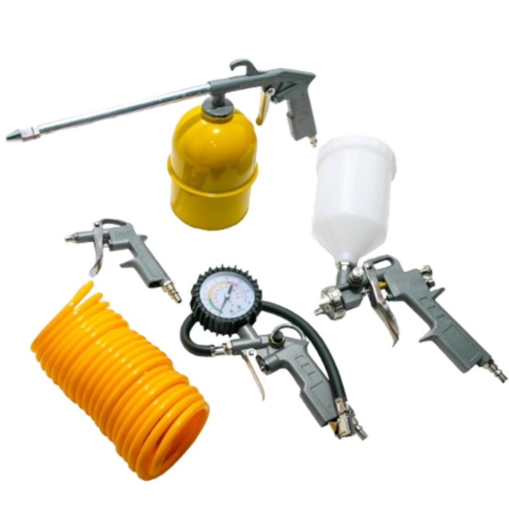 Kit Acessórios Para Compressor 5 Peças Com Pistola De Gravidade FST033 - FASTERR · foto 2