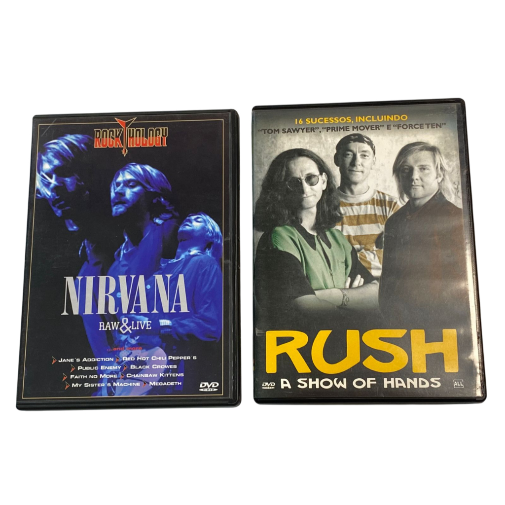 2 Dvds Musicais Rock Nirvana Raw