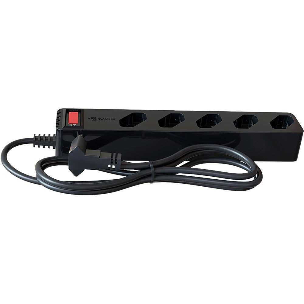 FILTRO DE LINHA + DPS ICLAMPER 5 TOMADAS LCF PRETO