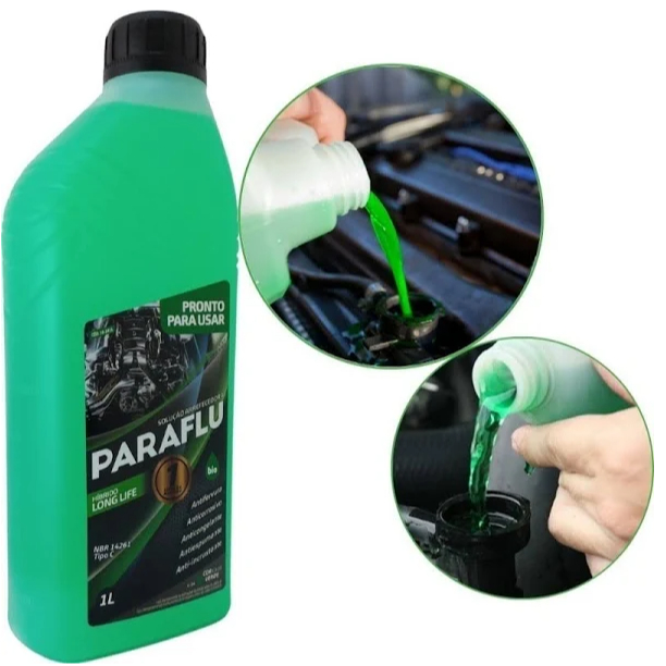 Detalhes do Aditivo Radiador Paraflu 1 Litro Hibrido VERDE Long Life Pronto para uso 103016