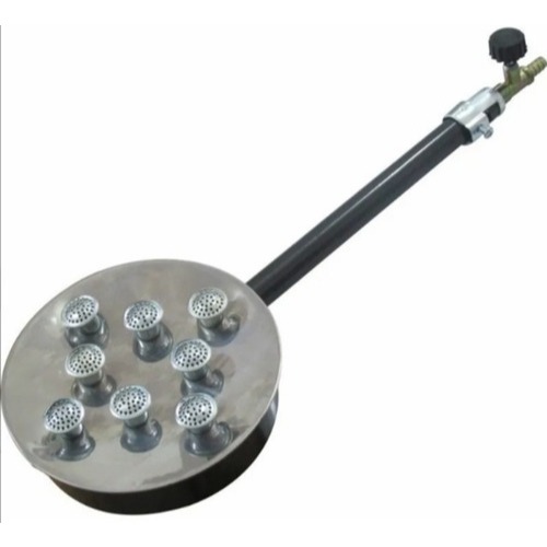 Kit Queimador Grande De Inox C/ Mangueira 1m P/ Botijão P13 em Oferta na Shopee