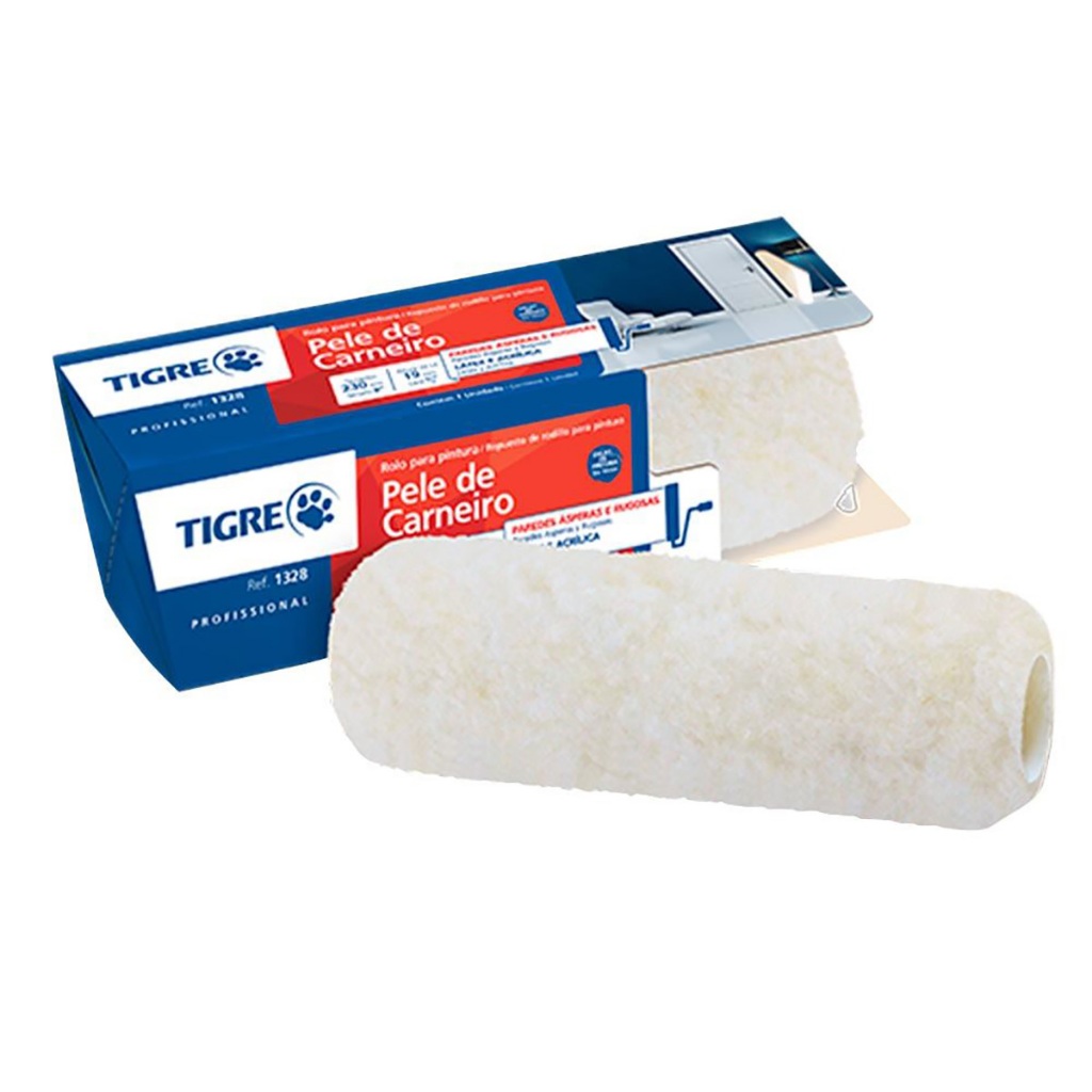 Rolo de Pintura Pele de Carneiro 23cm Tigre - Home & Living