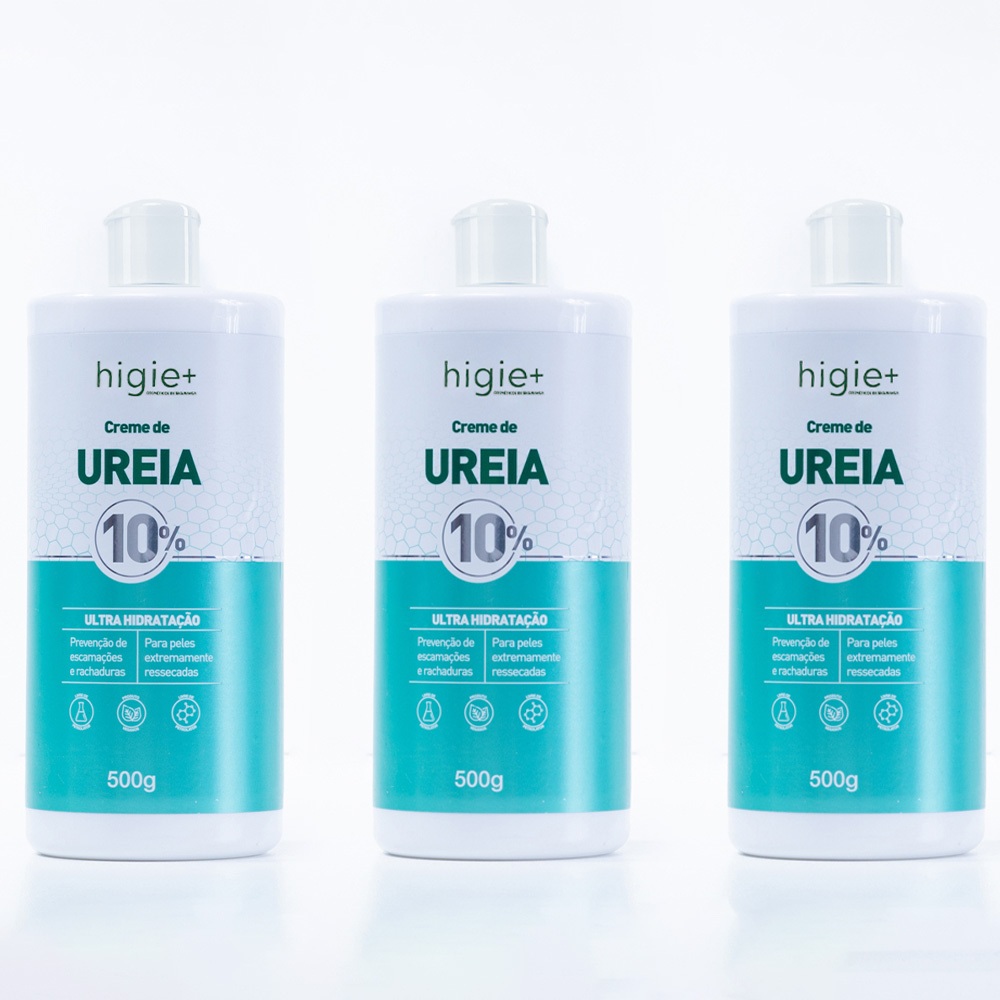 Kit 03 Frascos de Creme de Ureia 10% 500